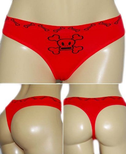 ToBeInStyle Sexy Rebel Skull And Bones Thong Panty