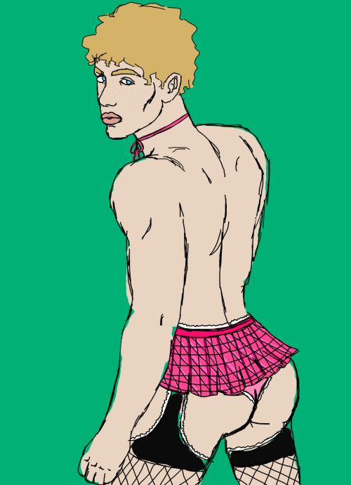 My drawings of men in lingerie.