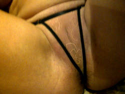 Rob submitted: i love them mini-micra g-strings just covering her big slit