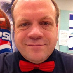 I am rockin a bow tie at work today (Taken with instagram)