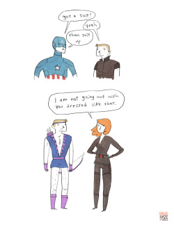 gingerhaze:  Finding out about Hawkeye’s 70’s miniskirt costume is