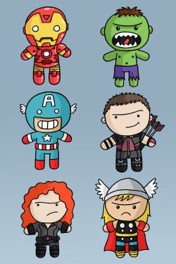 herochan:  L’il Avengers! Created by Jess Bradley 