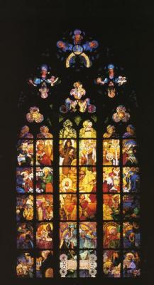oldroze:  Alphonse Mucha. Stained-Glass Window in St. Vitus Cathedral.