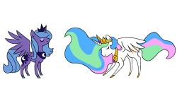 thatsjusthawkward:  My Little Pony - Princess Luna & Princess