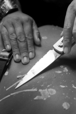 bdsmafterthoughts:  Knife play and wax play. ‘I’m