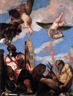 deadsunflower:  Paolo Veronese, Mars and Neptune (1575-78). Oil