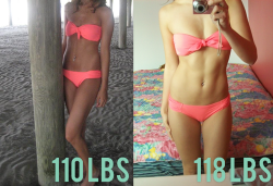 fit-kat:  healthyfitandskinny:  There’s an 8 pounds difference