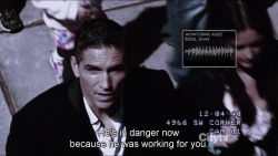 thedumbestnerd:  John Reese is literally communicating to The