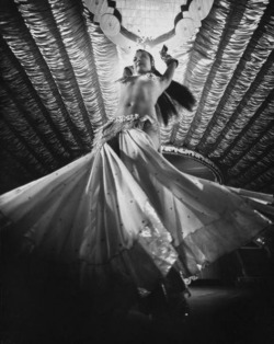 musicbabes:  In a photo from July of &lsquo;53, Nejla Ates is seen performing at the 'Latin Quarter&rsquo; nightclub, in New York City.. 