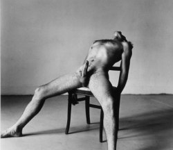lustandallure:  By Peter Hujar  Perhaps I should tie him to that