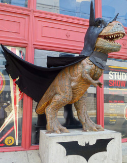 theunionpacific:  fuckyeahbatman:  Batman Dinosaur in Pittsburgh