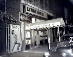 A vintage 50’s-era photo highlights an appearance by Lynne
