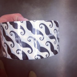 Mustache duct tape, want. (Taken with instagram)
