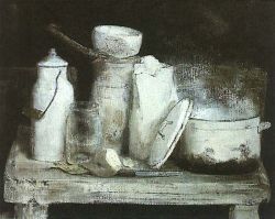yama-bato:  Imants Vecozols A Kitchen Table . 1994. oil on canvas,