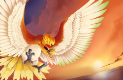 gottacatchemall:  [Sunset Bird Ho-Oh & Stormbringer Lugia]