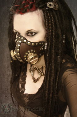 steamxlove:  Diabolical Steampunk Leather Mask and Brass Cyber