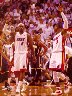 -heat:  Wade and LeBron combined for 58 points tonight. 