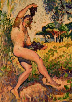 lecorpsdeshommes:  Henri-Edmond Cross, Étude pour Faune (l’homme