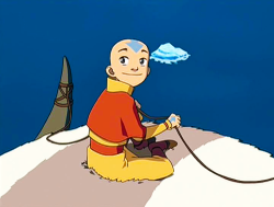 kataangst:  I love how in the first episode, Aang is smiling