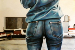 thomassaliot:  Blue denim just finished Oil on canvas 