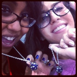 - @sneaks_n_bows & I got BFF necklaces… TARDIS blue