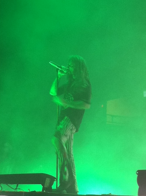 My view of rob zombie from the front row. Wichita Kansas