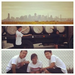 Adventures with these boys! #Alameda Point #SF #skyline #volleyball