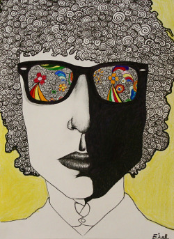 fuckyeahpsychedelics:  “Psychedelic Dylan” by missavall 