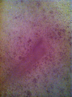 Pink bubble bath.