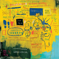 a-r-t-history:  Jean-Michel Basquiat, Hollywood Africans, 1983,