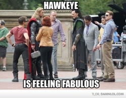 sofiaachan:  Hawkeye: Bitch, I am too fabulous for this shot!