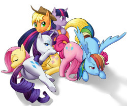 werd10101:  Ponypile by ~forgotten-wings  Rarity is distracting