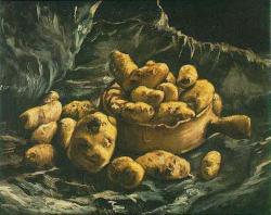 oilpaintinggallery:  Still Life with an Earthen Bowl and Potatoes
