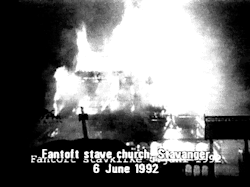 christianepidemic:  Fantoft Stave Church, BERGEN - 6 june 1992