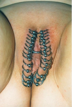 28 labia piercings!