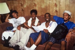 Pharcyde chillin back stage at KMEL’s Summer Jam, 1993