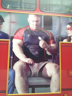 stackedmen:  Rugby player on an ad for a Channel 4 series about