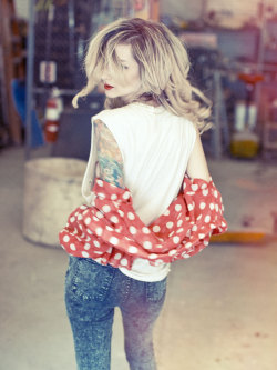 my Minnie Mouse shirt!  photo by Danny Landoni, model Theresa