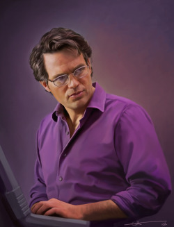 Bruce, drawn in PS. purple everywhere    