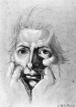 artistandstudio:  Henry Fuseli, study for self-portrait.   