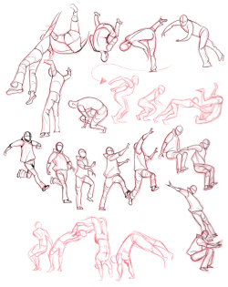 miyuli:  Some motion studies from my sketchbook! I used videos