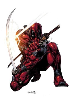 comic-books:  Artwork for cover of Deadpool Vol 2 #13. August,