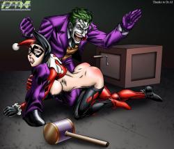 dirtyheros:  Joker spanking Harley, just because. Dont question