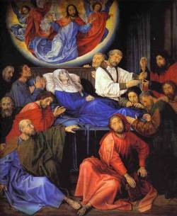 oldroze:  Hugo van der Goes. Death of the Virgin. c.1480. Oil