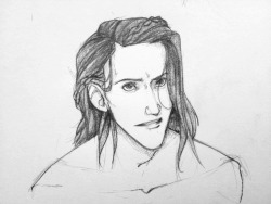 fiddling around with Loki with his hair loose, and with little