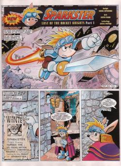 vgjunk:  Sparkster: Last of the Rocket Knights comic, from Sonic