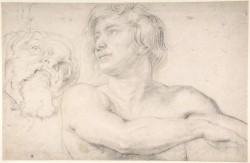 classicaldrawing:  Peter Paul Rubens Half-figure of a nude man