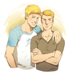 luckypressure-blog:  Quitt Week: Genderswap!Brett & Quentin