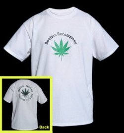 Doctors Recommend Medical Marijuana Large T-shirt Two-Sided Pro Pot