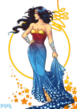 myprettyissuper:  Wonder Woman, ready for the red carpet by OniYon